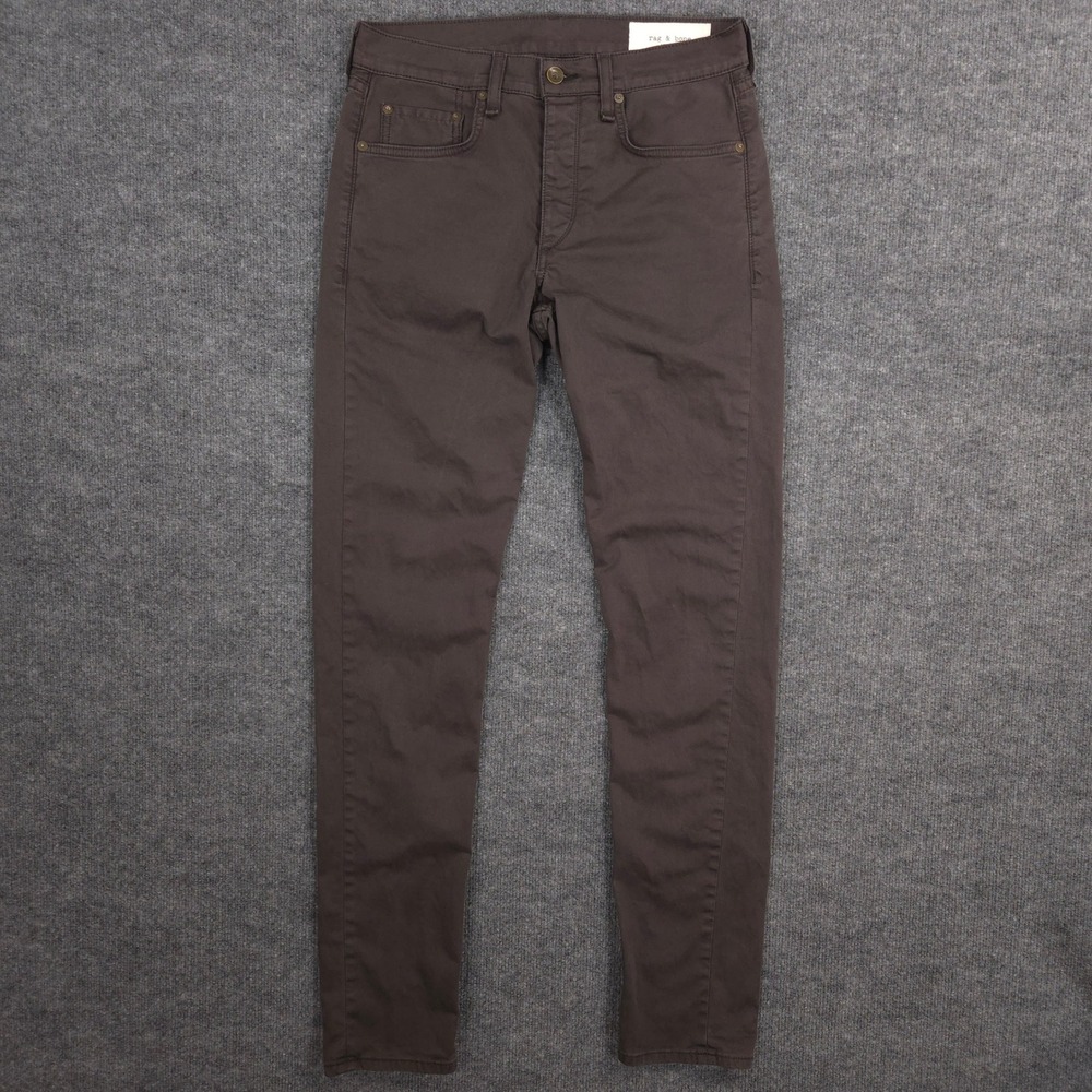 Rag & Bone Pants Mens *30X33 Gray Chino Fit 2 Slim 5 Pocket Stretch Prep Casual